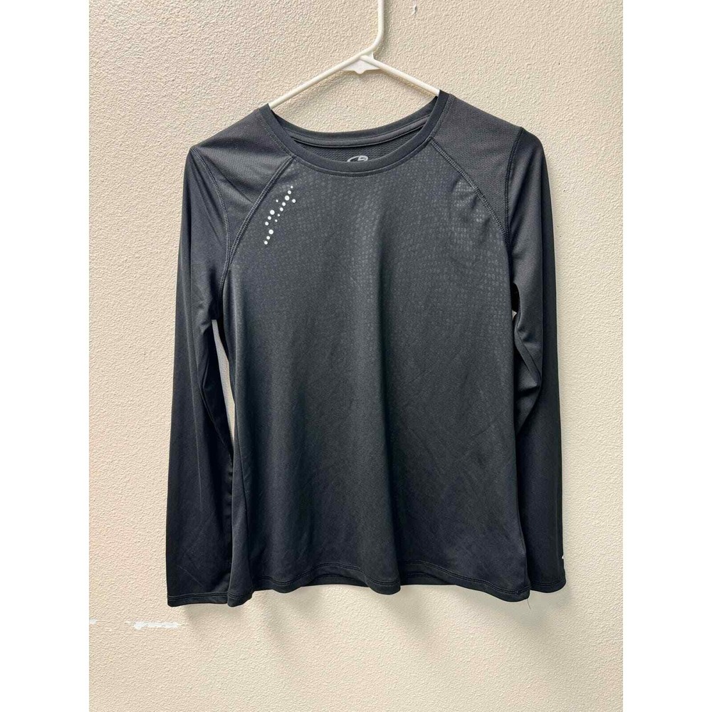 Champion Duo Dry Black Long Sleeve Athletic Shirt S P Performance Top